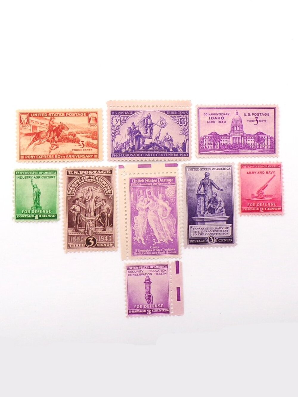 1940 United States Commemorative Stamp Year Set